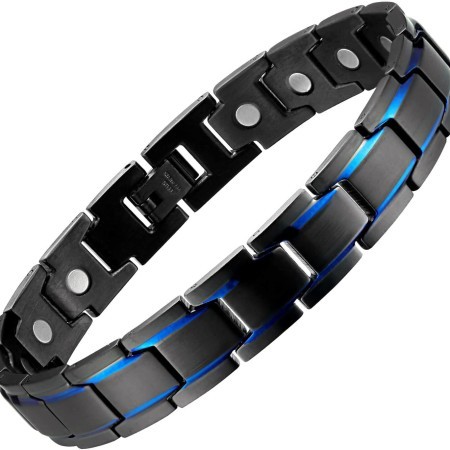 NEODYMIUM ORIGINAL MAGNETIC BRACELET( black+bulu-TMB 002)